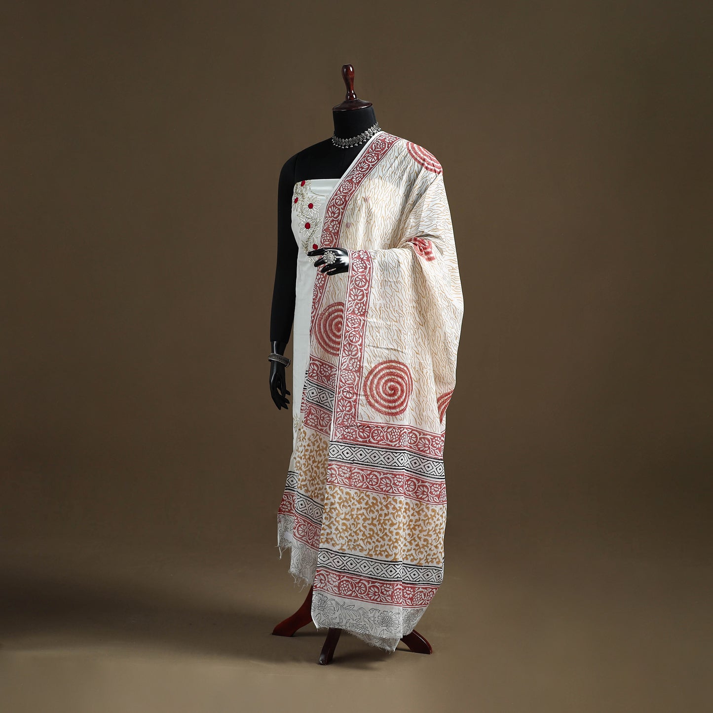 Sanganeri Hand Block Print Pure Mul Cotton Dupatta 44