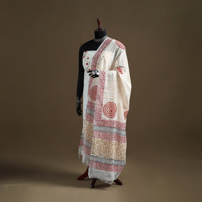 Sanganeri Hand Block Print Pure Mul Cotton Dupatta 44