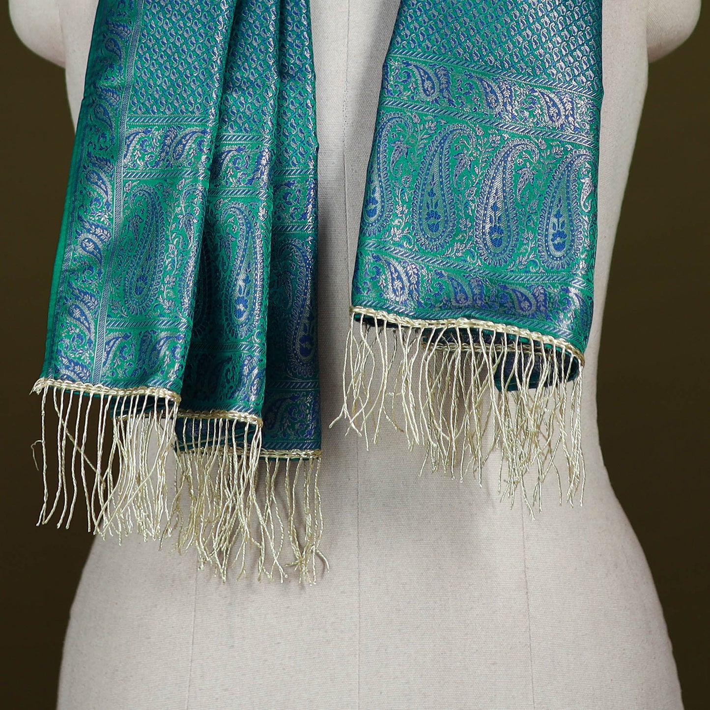 Handloom Banarasi Brocade Semi Silk Stole 10