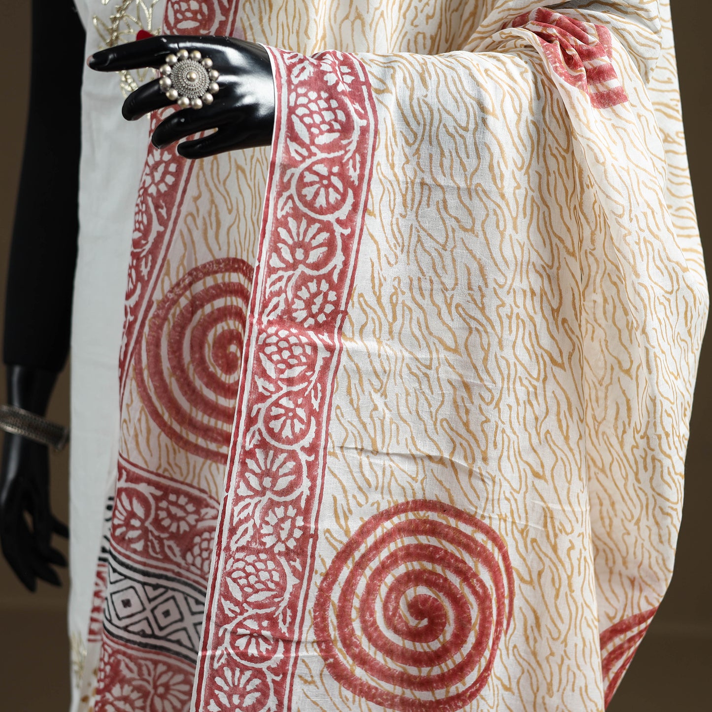 Sanganeri Hand Block Print Pure Mul Cotton Dupatta 44