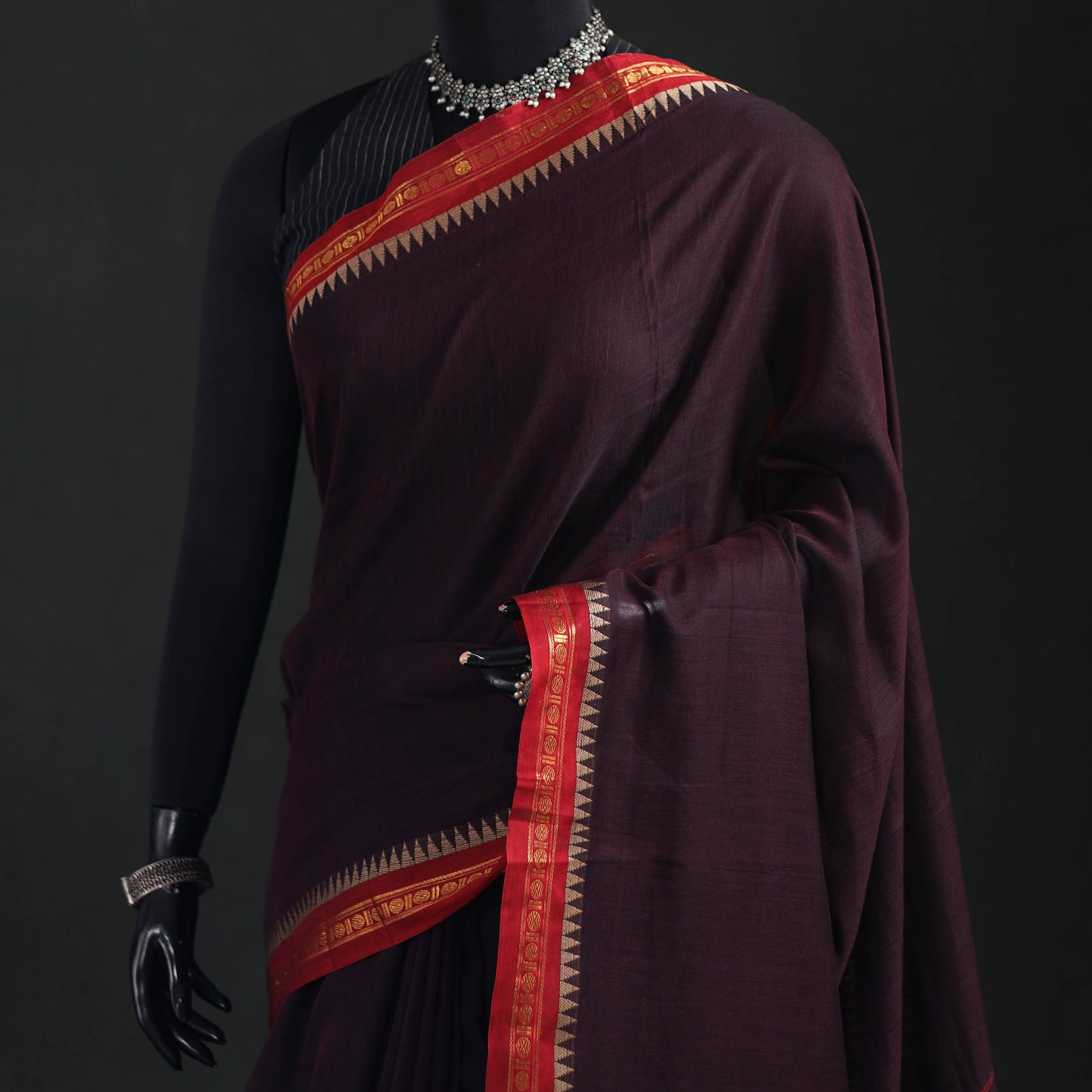Dharwad Woven Mercerised Cotton Saree with Border 41