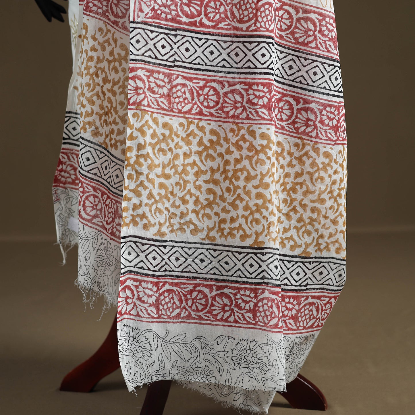 Sanganeri Hand Block Print Pure Mul Cotton Dupatta 44