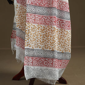 Sanganeri Hand Block Print Pure Mul Cotton Dupatta 44