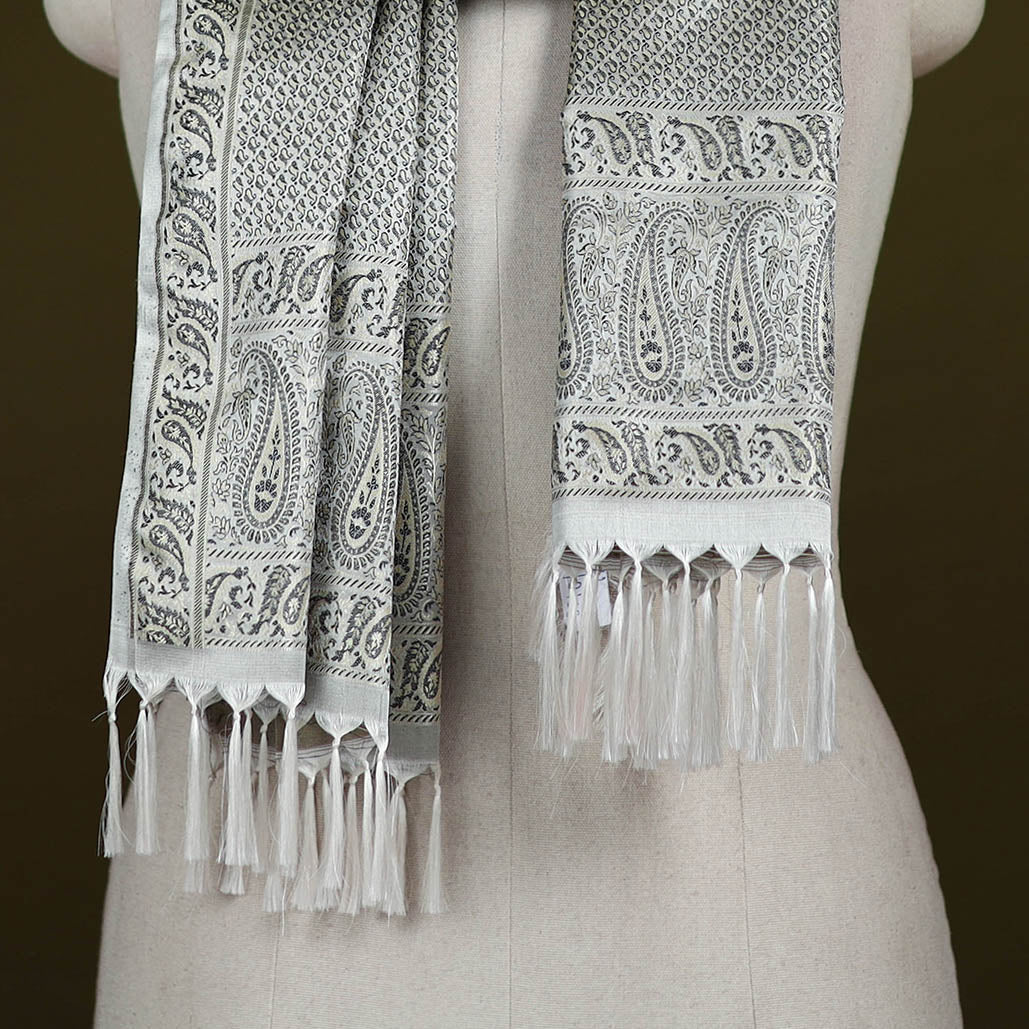 Handloom Banarasi Brocade Semi Silk Stole 13