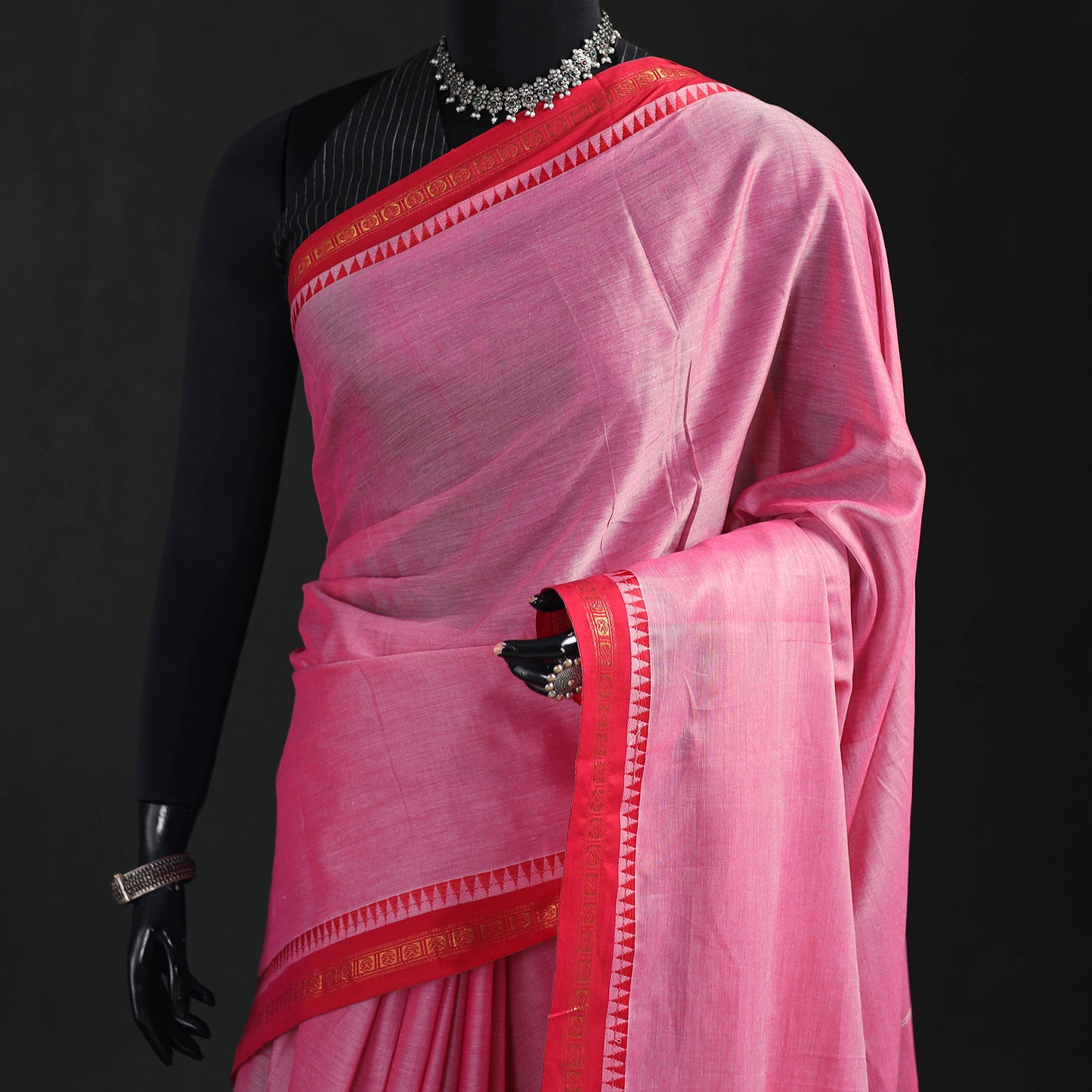 Dharwad Woven Mercerised Cotton Saree with Border 42