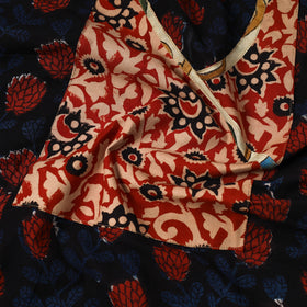 Blue - bagru cotton unstitched kurta material