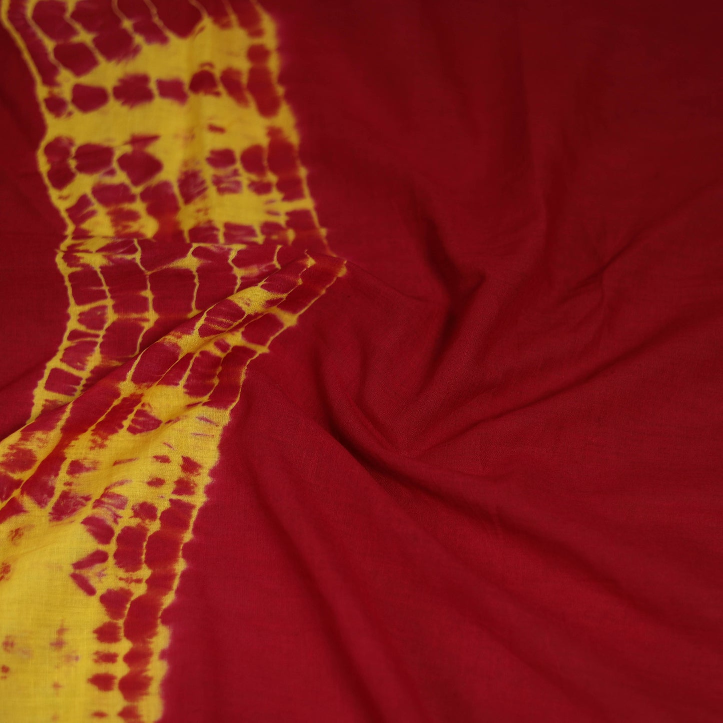 Red - Shibori Tie-Dye Pure Mul Cotton Scarf 17