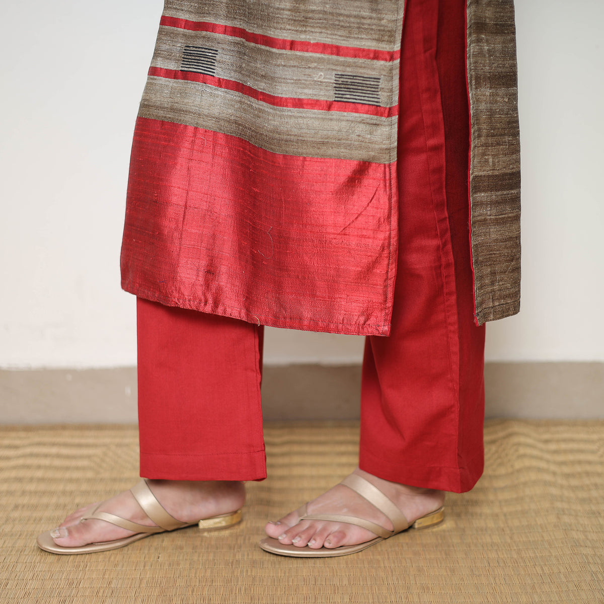 Bhagalpuri Handloom Tussar Silk Suit Set 06