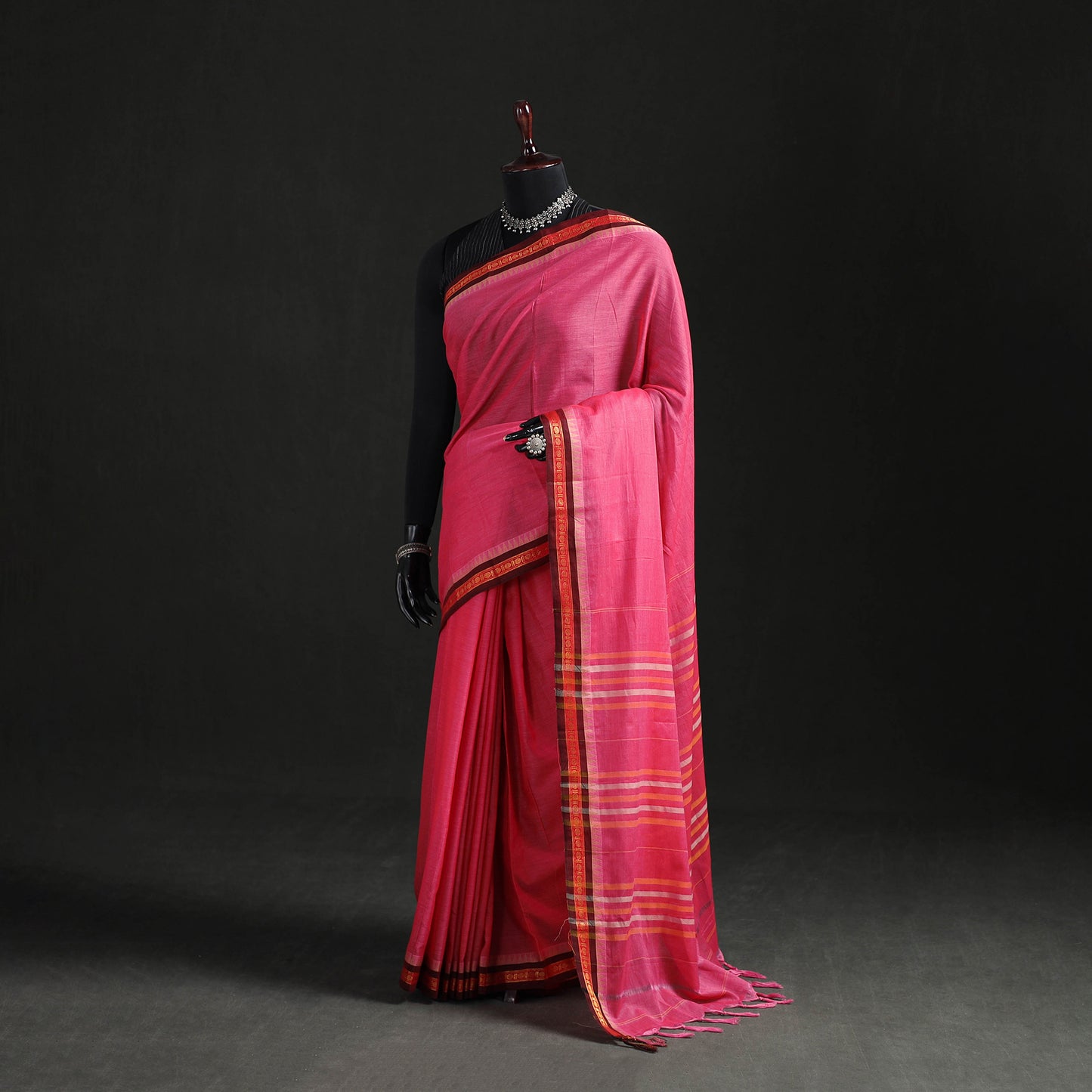 Dharwad Woven Mercerised Cotton Saree with Border 43