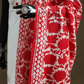 Hand Block Batik Print Pure Mul Cotton Dupatta 48