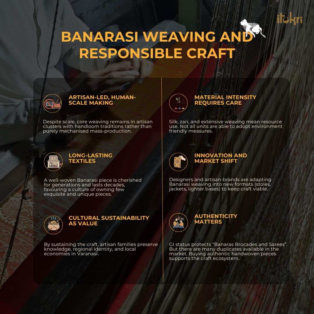 Handloom Banarasi Brocade Semi Silk Stole 11