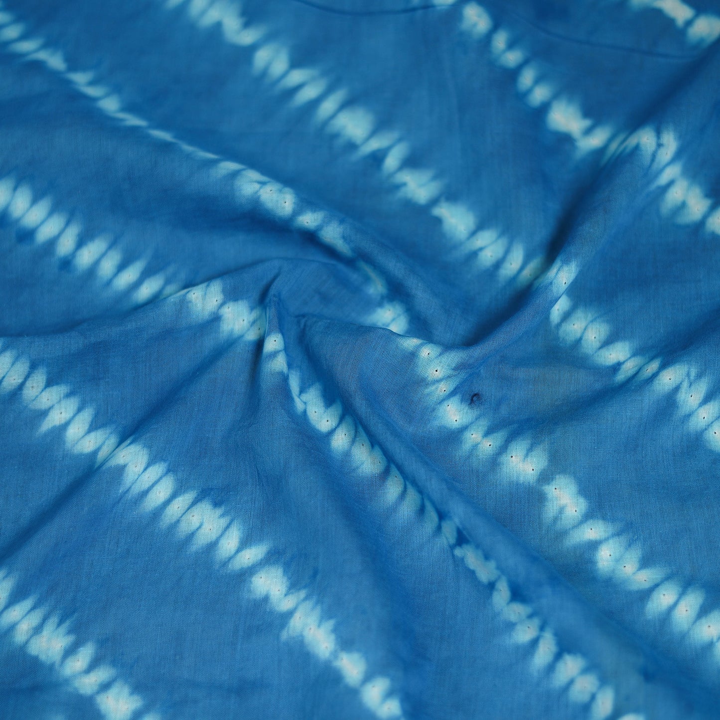 Blue - Shibori Tie-Dye Pure Mul Cotton Scarf 12