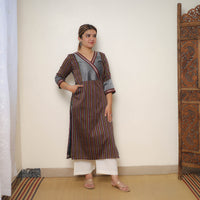 Maroon - Traditional Cotton Khun Straight Kurta for Women 25