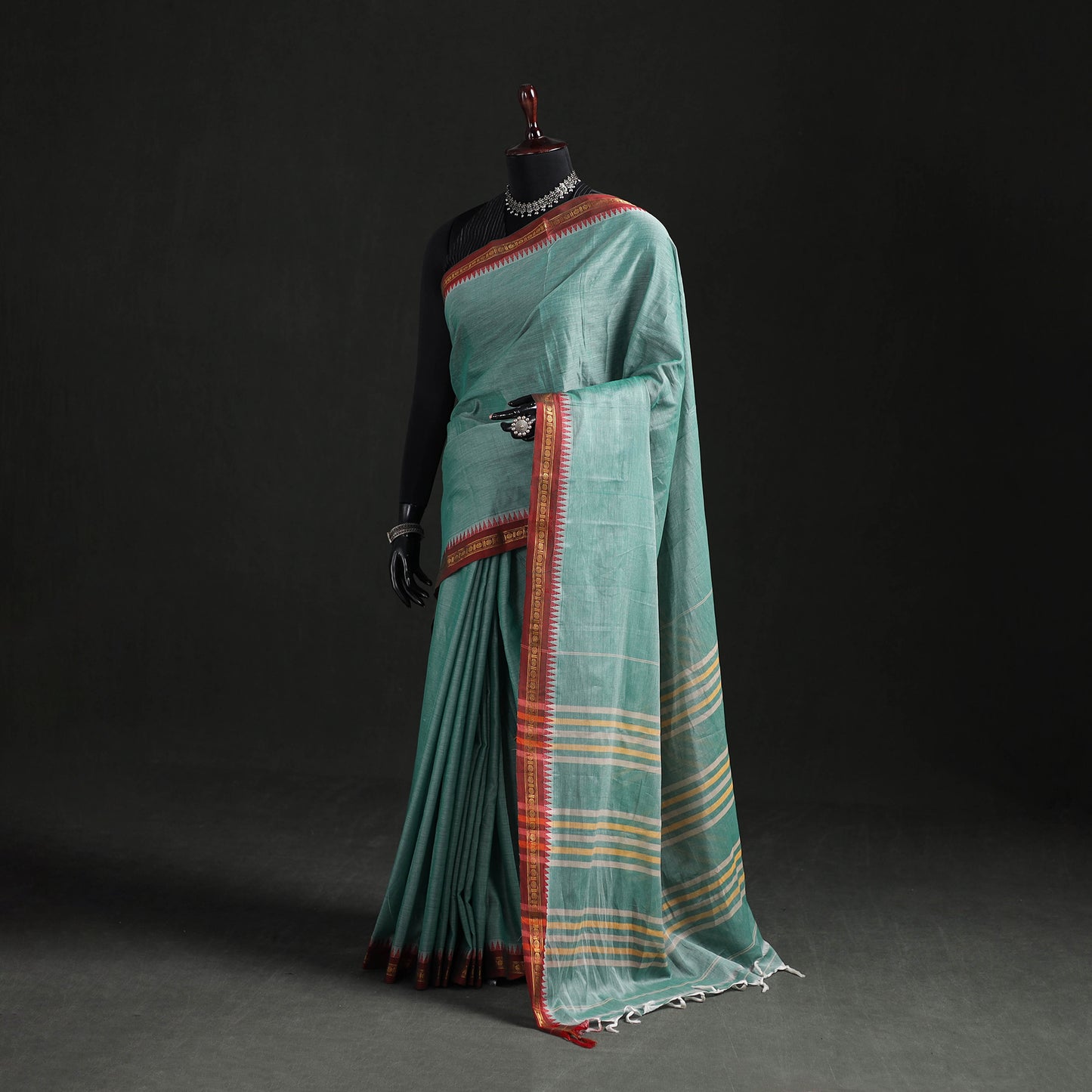 Dharwad Woven Mercerised Cotton Saree with Border 45