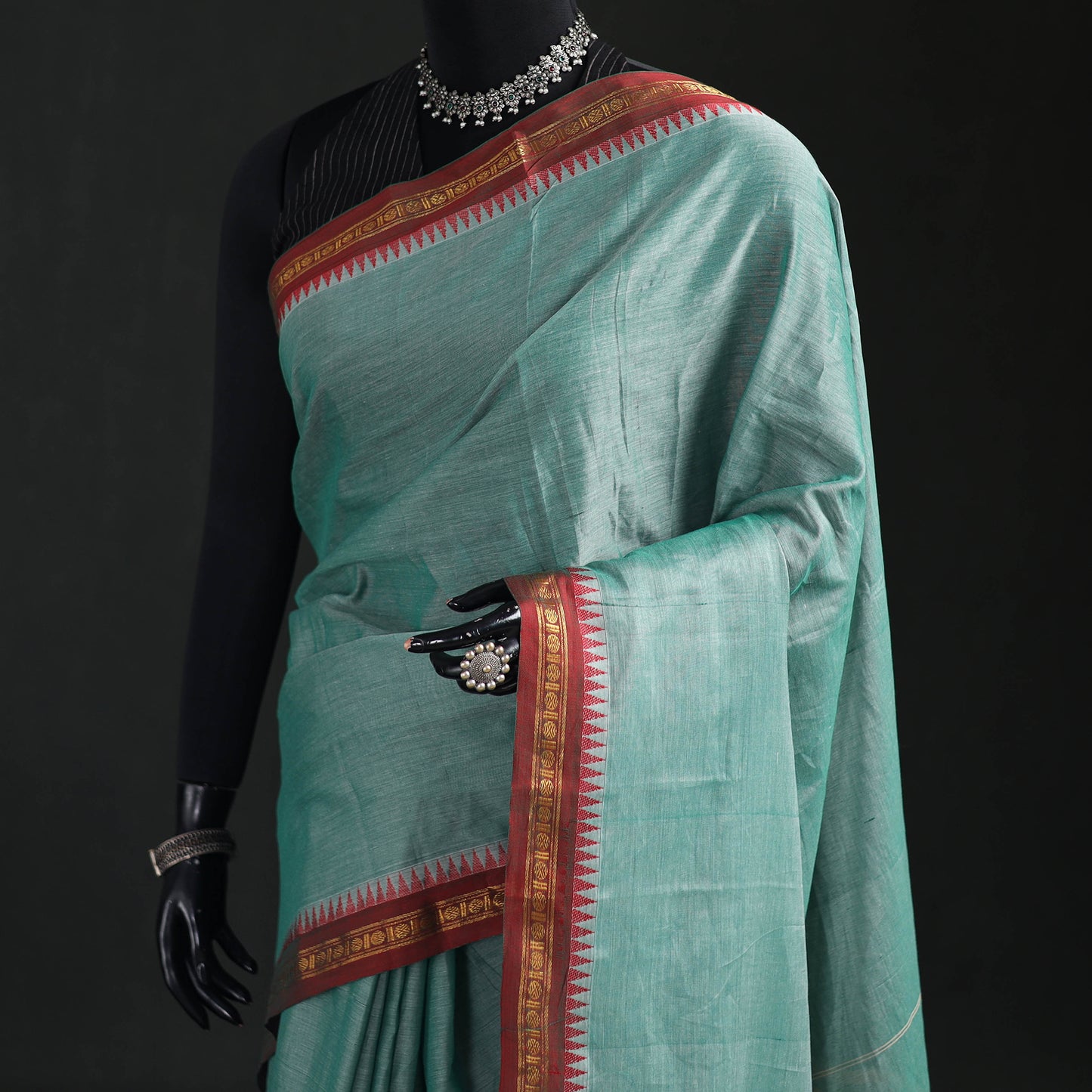 Dharwad Woven Mercerised Cotton Saree with Border 45