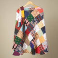 Multicolor Wrap Around Patchwork Cotton Skirt