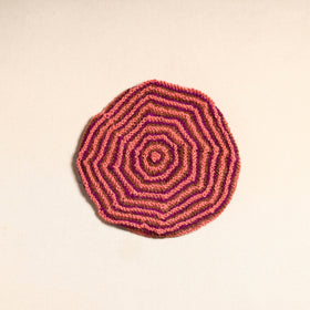 Peach - kumaun hand knitted woollen beret cap 39