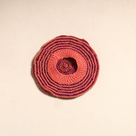 Peach - kumaun hand knitted woollen beret cap 39
