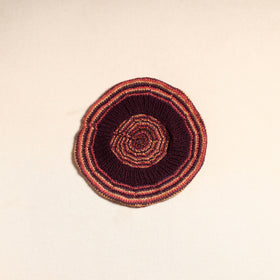 Brown - kumaun hand knitted woollen beret cap 41