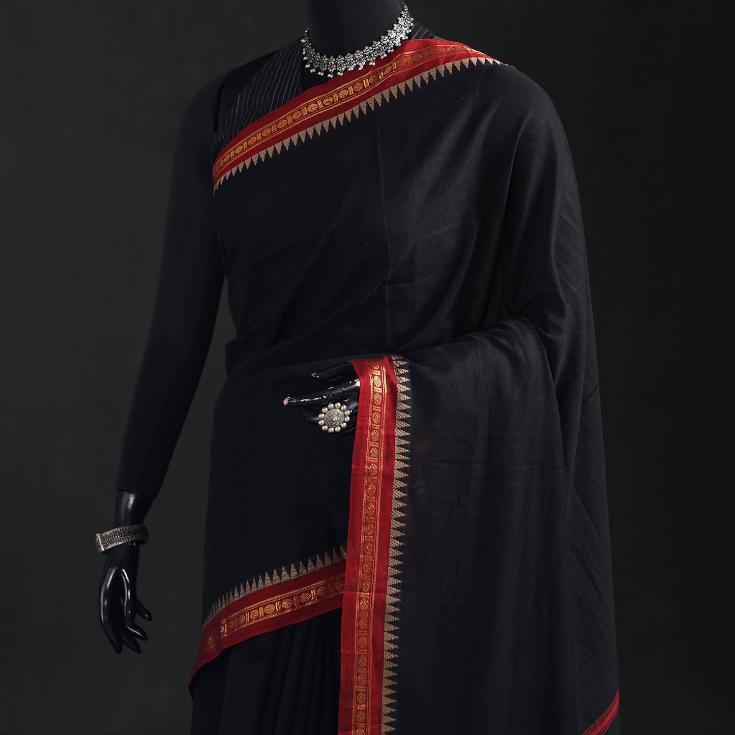 Dharwad Woven Mercerised Cotton Saree with Border 47