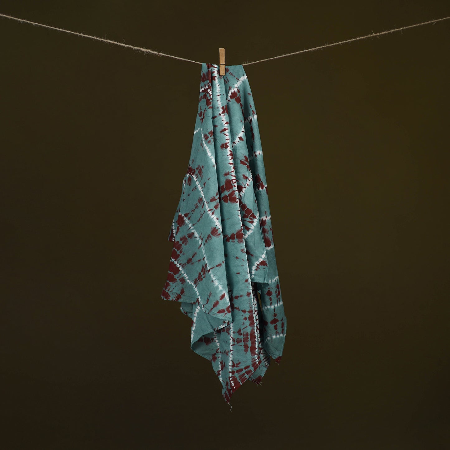 Green - Shibori Tie-Dye Pure Mul Cotton Scarf 04