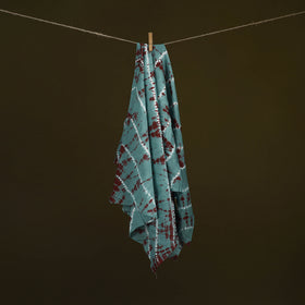 Green - Shibori Tie-Dye Pure Mul Cotton Scarf 04