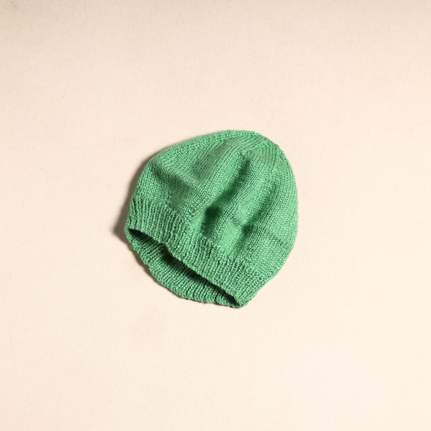 Green - kumaun hand knitted woollen beret cap 42