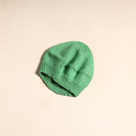 Green - kumaun hand knitted woollen beret cap 42