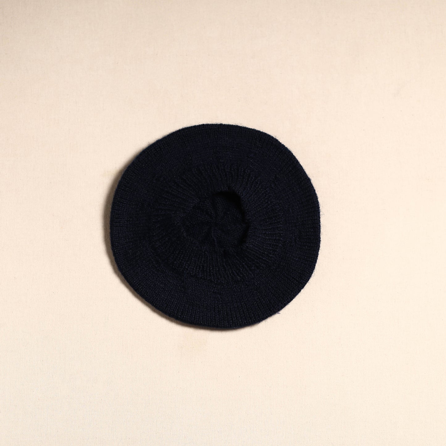 Black - kumaun hand knitted woollen beret cap 43
