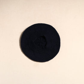 Black - kumaun hand knitted woollen beret cap 43
