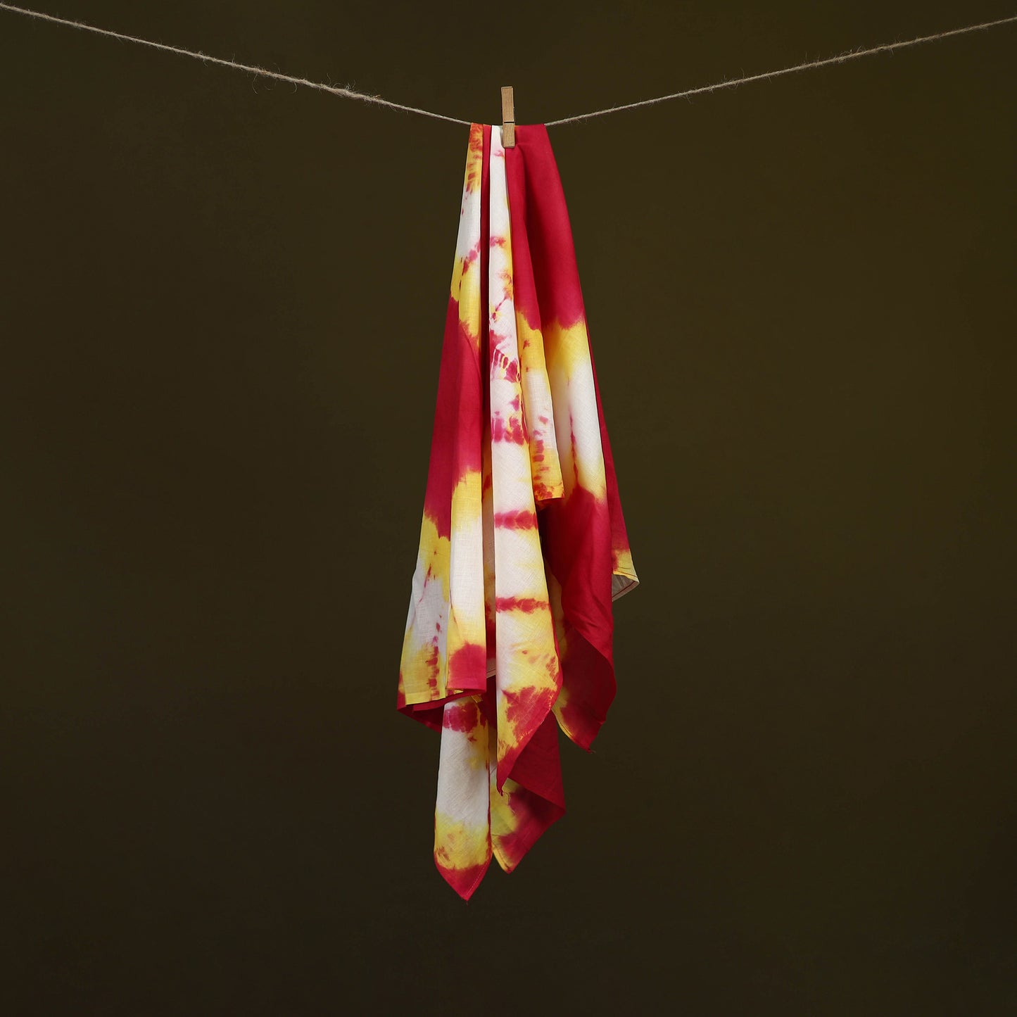 Multicolor - Shibori Tie-Dye Pure Mul Cotton Scarf 02