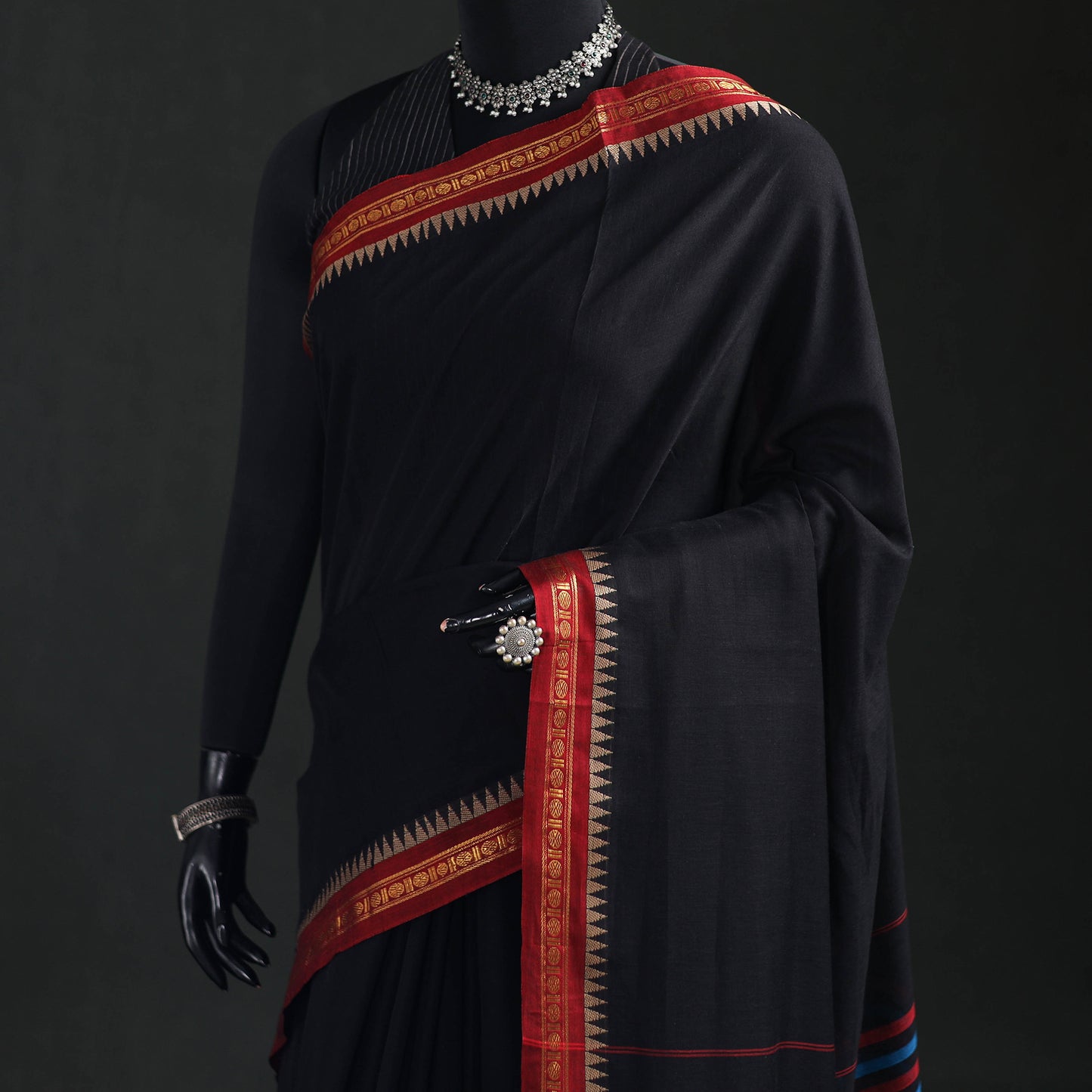 Dharwad Woven Mercerised Cotton Saree with Border 48