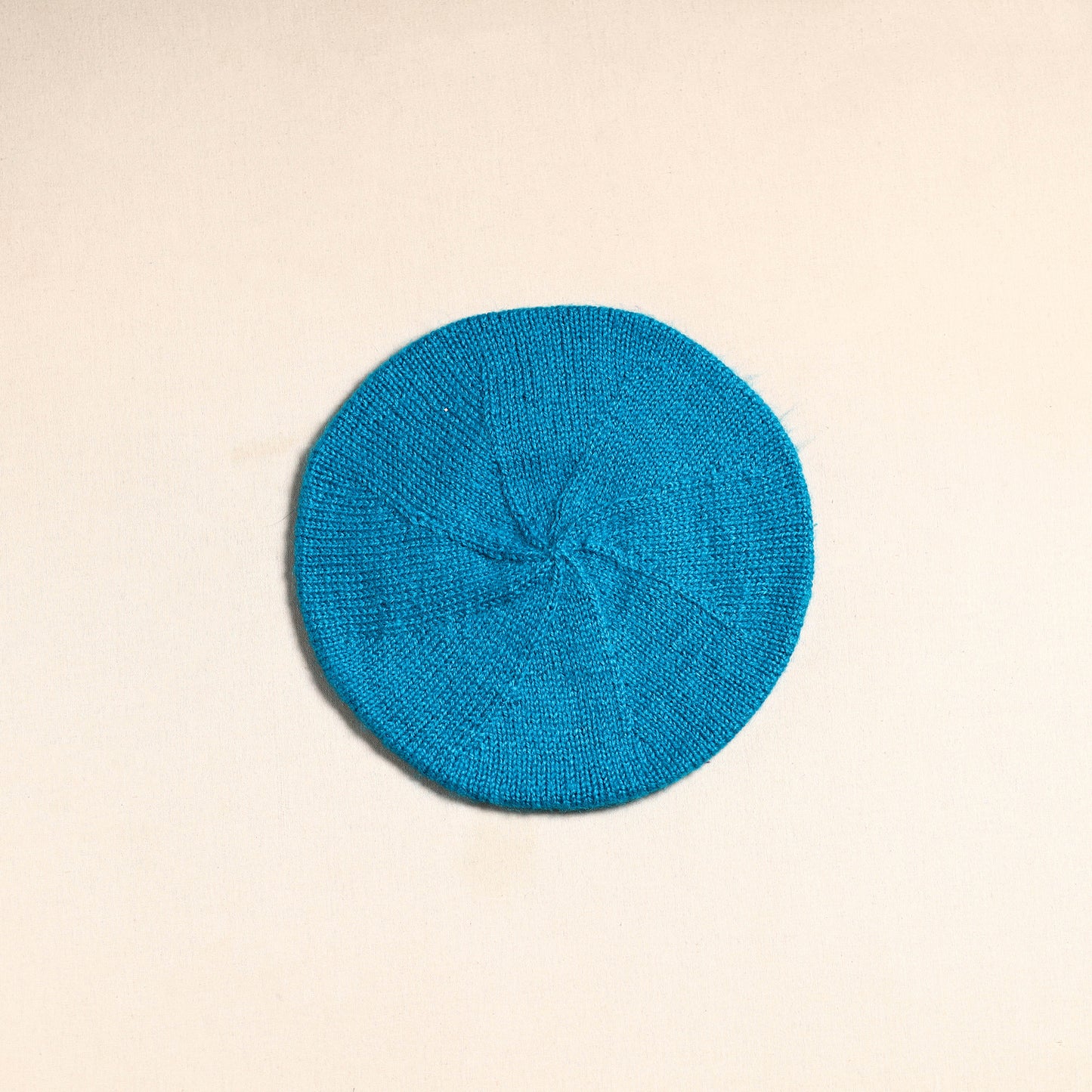 Blue - kumaun hand knitted woollen beret cap 44