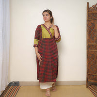 Red - Traditional Cotton Khun Straight Kurta for Women 26