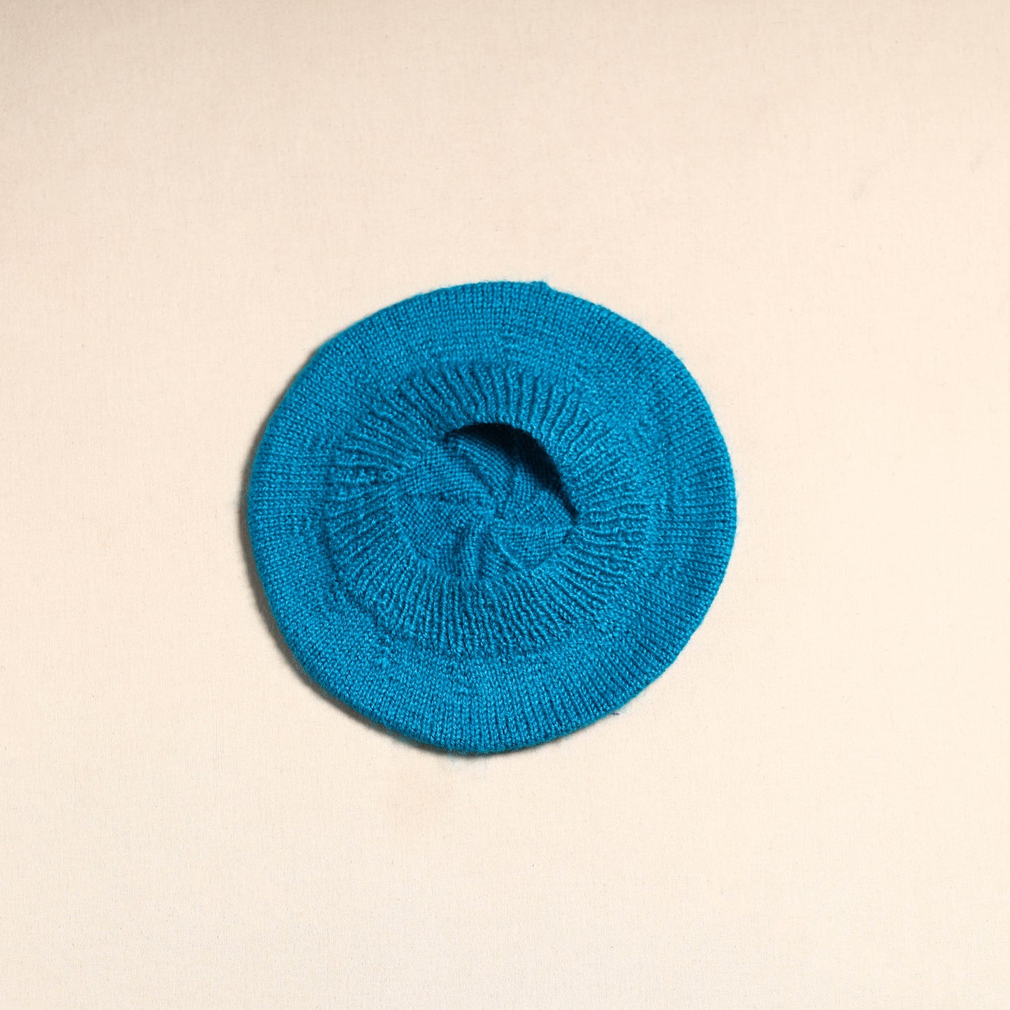 Blue - kumaun hand knitted woollen beret cap 44