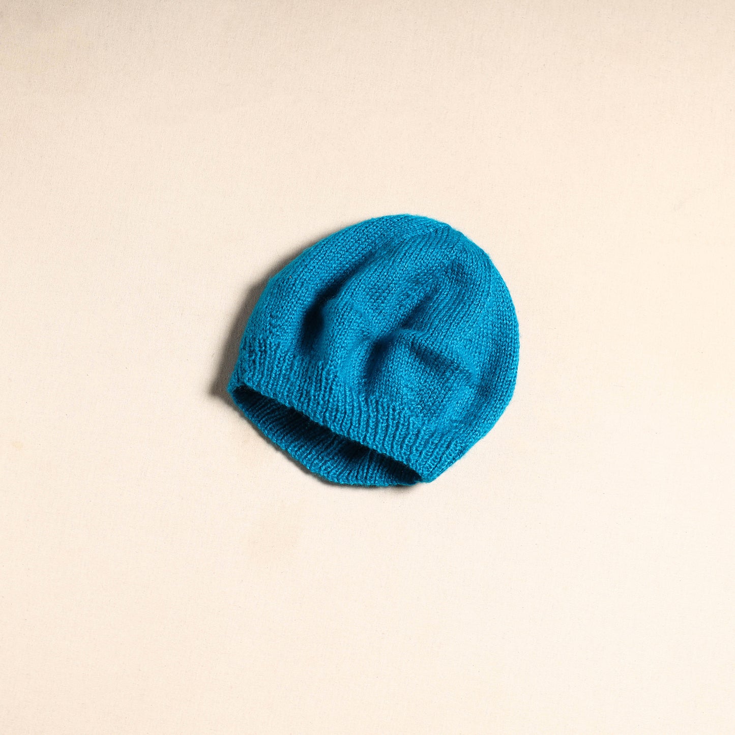 Blue - kumaun hand knitted woollen beret cap 44