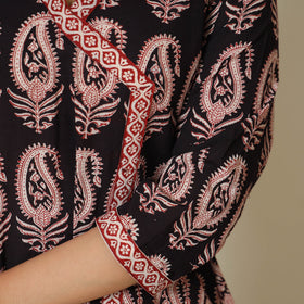 Buy Block Print Cotton A-Line Bagh Kurta for Women