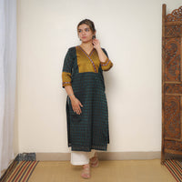 Green - Traditional Cotton Khun Straight Kurta for Women 27