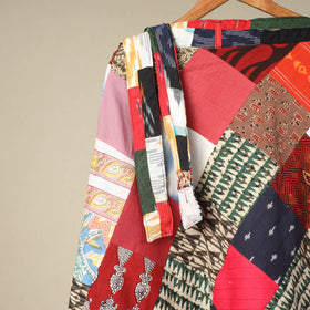 Multicolor Wrap Around Patchwork Cotton Skirt