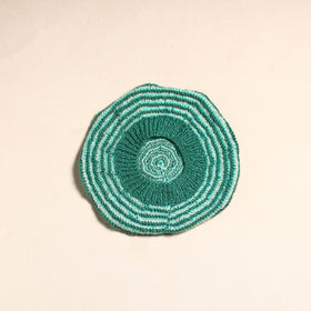 Green - kumaun hand knitted woollen beret cap 46