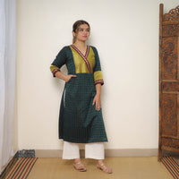 Green - Traditional Cotton Khun Straight Kurta for Women 28