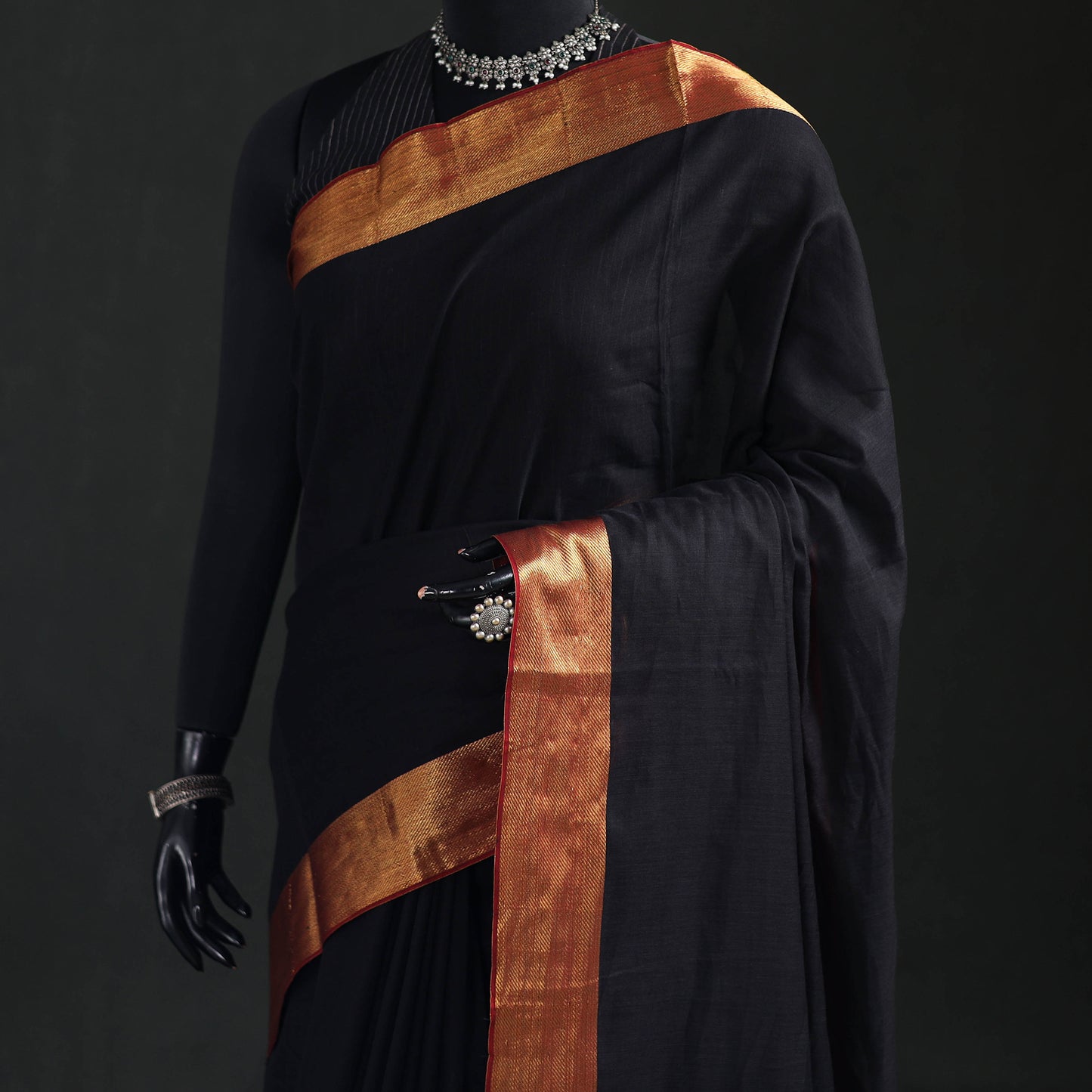 Dharwad Woven Mercerised Cotton Saree with Border 51