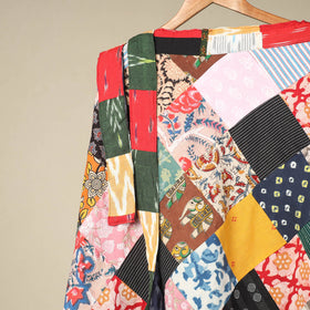 Multicolor Wrap Around Patchwork Cotton Skirt