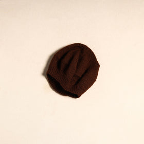 Brown - kumaun hand knitted woollen beret cap 48
