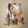 Multicolor Wrap Around Patchwork Cotton Skirt