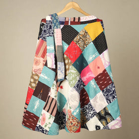 Multicolor Wrap Around Patchwork Cotton Skirt