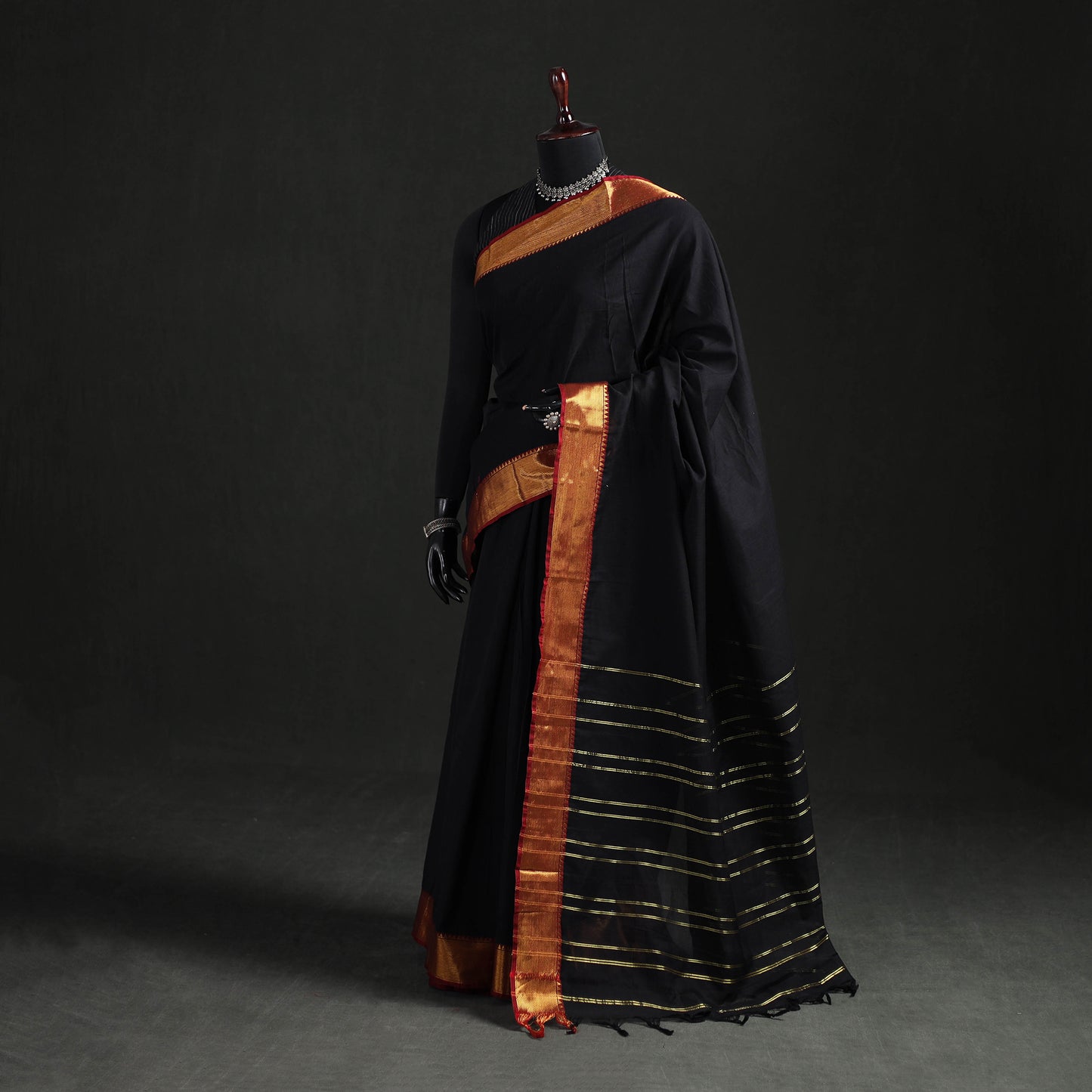 Dharwad Woven Mercerised Cotton Saree with Border 53