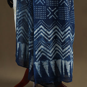Blue - Indigo Bagru Hand Block Print Natural Dyed Pure Mul Cotton Dupatta 61
