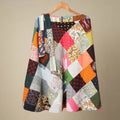 Multicolor Wrap Around Patchwork Cotton Skirt