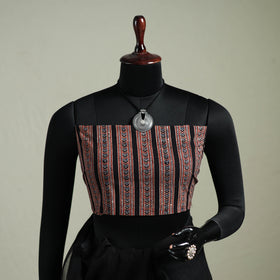 Black - Nazaakat Kota Doria Cotton Plain Saree with Blouse & Jewellery Set 03